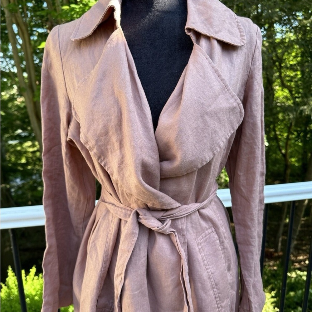 Cynthia Rowley Dark Pink Trench Coat with Belt